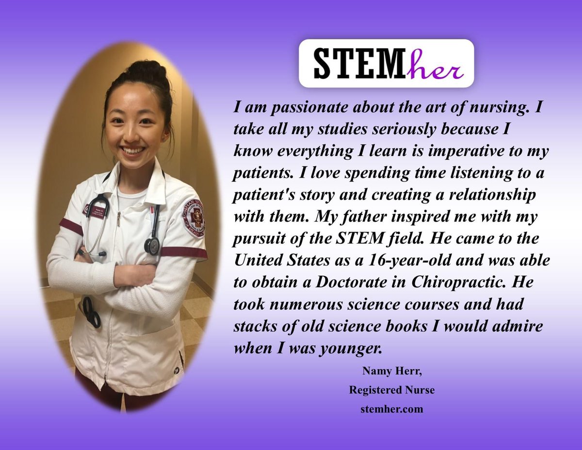 STEMher_'s tweet photo. Namy Herr has degrees in biological sciences (molecular &amp; cellular biology) from the University of California Merced, &amp; nursing from Roseman University of Health Sciences. Get to know this former Miss Nevada USA contestant in STEMher Magazine, https://t.co/zsHcXxturG #WomenInSTEM https://t.co/RioF3JdeVq