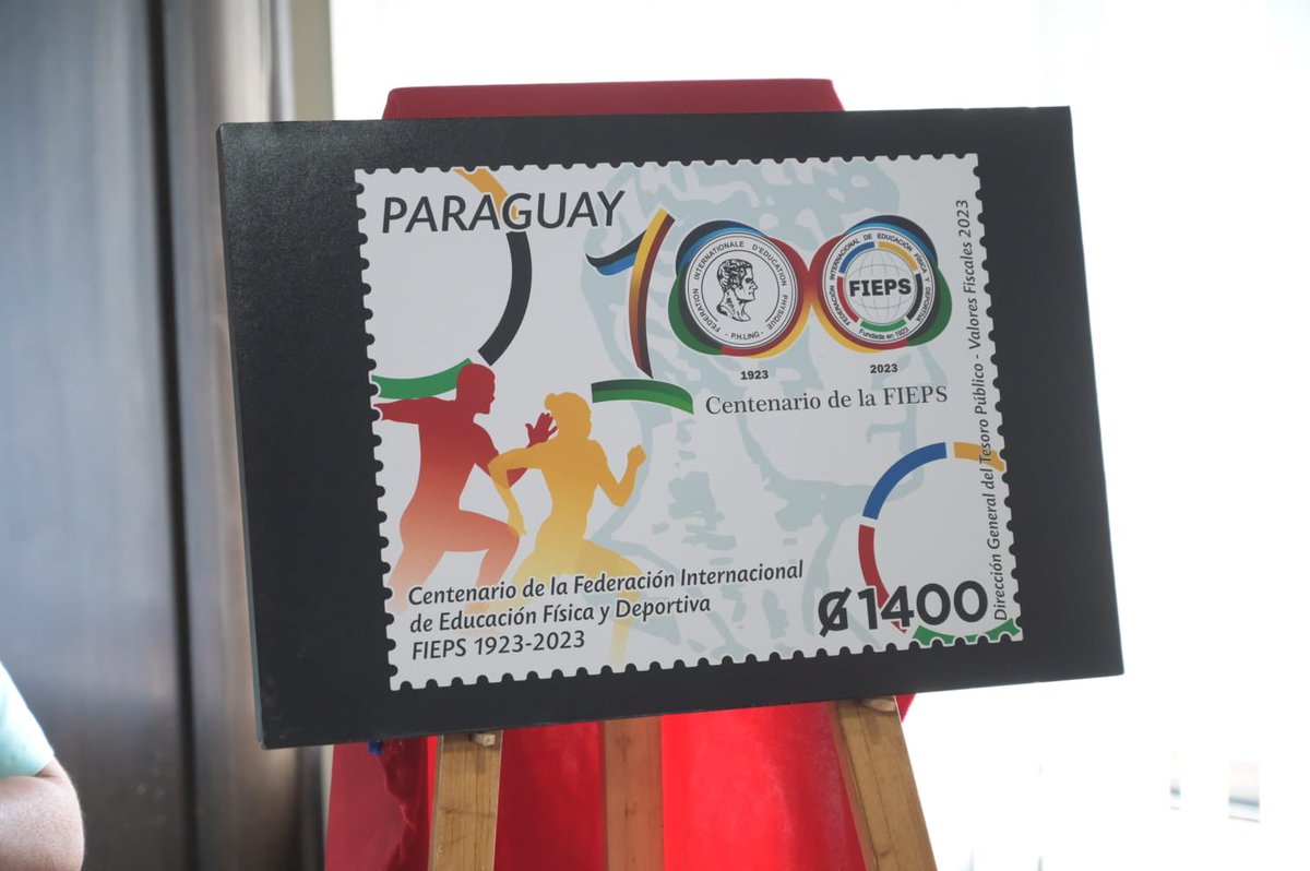DiegoGaleanoH's tweet photo. Celebramos que la primera estampilla postal del año de @CorreoPy 🇵🇾 sea un homenaje al deporte, dando inicio al centenario de fundación de la Federación Internacional de Educación Física Deportiva #FIEPS 

El 2023 será otro año del deporte!

#ElDeporteNosUne https://t.co/y3QzV5Wd95