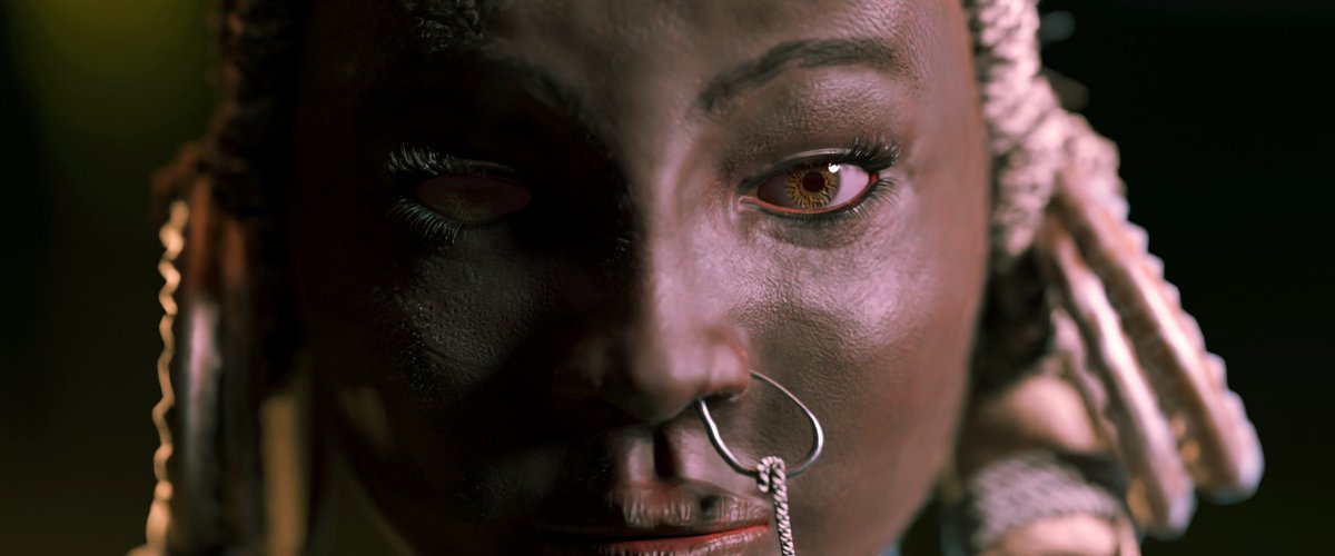 chromasie's tweet photo. My next piece of my female warrior collection. This time an african warrior. First time I used so much hair particle in Blender. Was a lot of fun. https://t.co/h1yzKnciPD