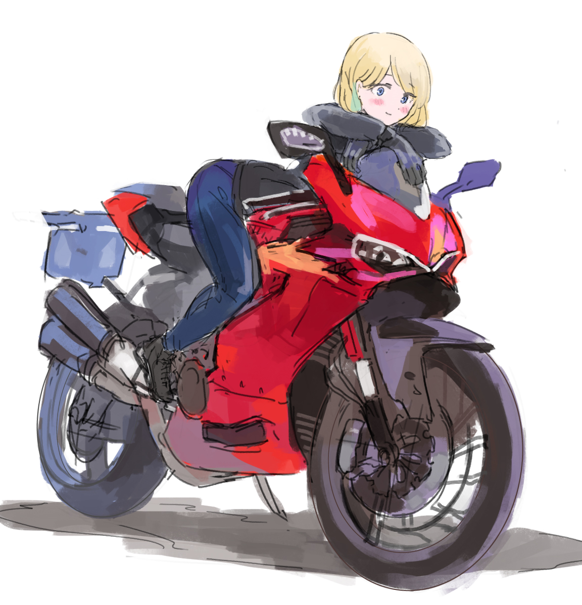 「これは1ミリもバイクを知らない人間が描いた貴重なバイクの絵 」|momoのイラスト