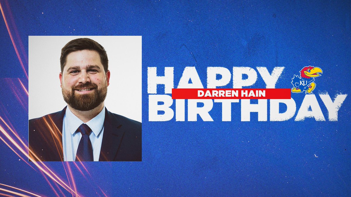 Let’s all wish our Jayhawk Family member <a href="/dhain__/">Darren Hain</a> a very Happy Birthday! Darren, enjoy your special day! 

#RockChalkBirthday