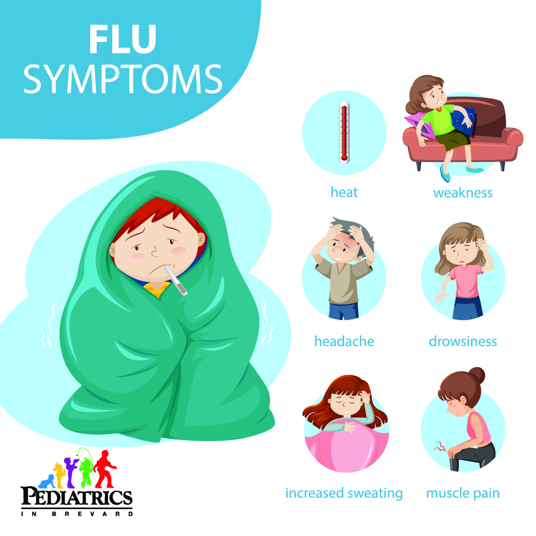 It's still flu season! The flu - short for influenza, is an illness caused by a respiratory virus. The flu can spread rapidly, so it's important to know the symptoms!🦠
