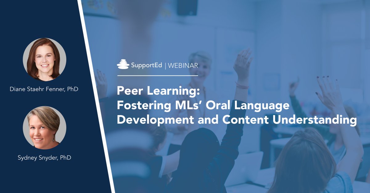 SupportEd (@supporteduc) on Twitter photo 🚨 Free webinar 🚨
Peer Learning: Fostering MLs' Oral Language Development and Content Understanding. <a href="/CorwinPress/">Corwin</a> #MLLChat #ELLChat
🗓 Tuesday, Jan. 17
⏰ 3:00 pm ET
🎙 <a href="/DStaehrFenner/">Diane Staehr Fenner, Ph.D. (she/her)</a> & <a href="/SydneySupportEd/">Sydney Snyder (she/her)</a>
📍 Zoom
💸 Free
➡️ Save your seat: bit.ly/SupportEd_webi… 🚨 Free webinar 🚨
Peer Learning: Fostering MLs' Oral Language Development and Content Understanding. <a href="/CorwinPress/">Corwin</a> #MLLChat #ELLChat
🗓 Tuesday, Jan. 17
⏰ 3:00 pm ET
🎙 <a href="/DStaehrFenner/">Diane Staehr Fenner, Ph.D. (she/her)</a> & <a href="/SydneySupportEd/">Sydney Snyder (she/her)</a>
📍 Zoom
💸 Free
➡️ Save your seat: bit.ly/SupportEd_webi…