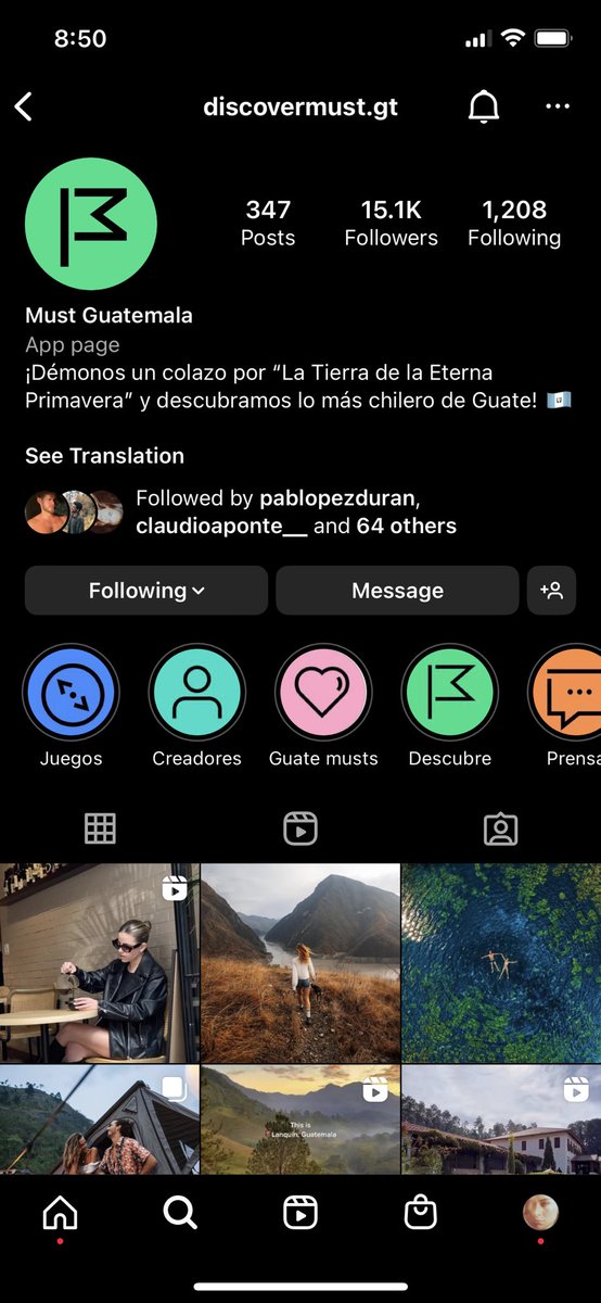 marcequesadaaa's tweet photo. Hay una página re cool en ig que es para descubrir todo lo que se puede hacer en Guate y los lugares que hay para conocer y me parece muy cool https://t.co/5jf2ES1wWc