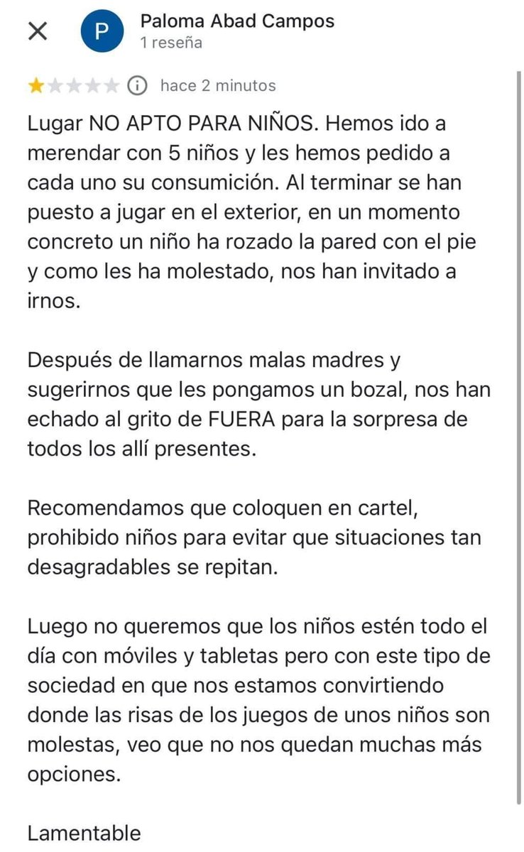 soycamarero's tweet image. La responsabilidad como padres no la dejéis en la puerta del restaurante.