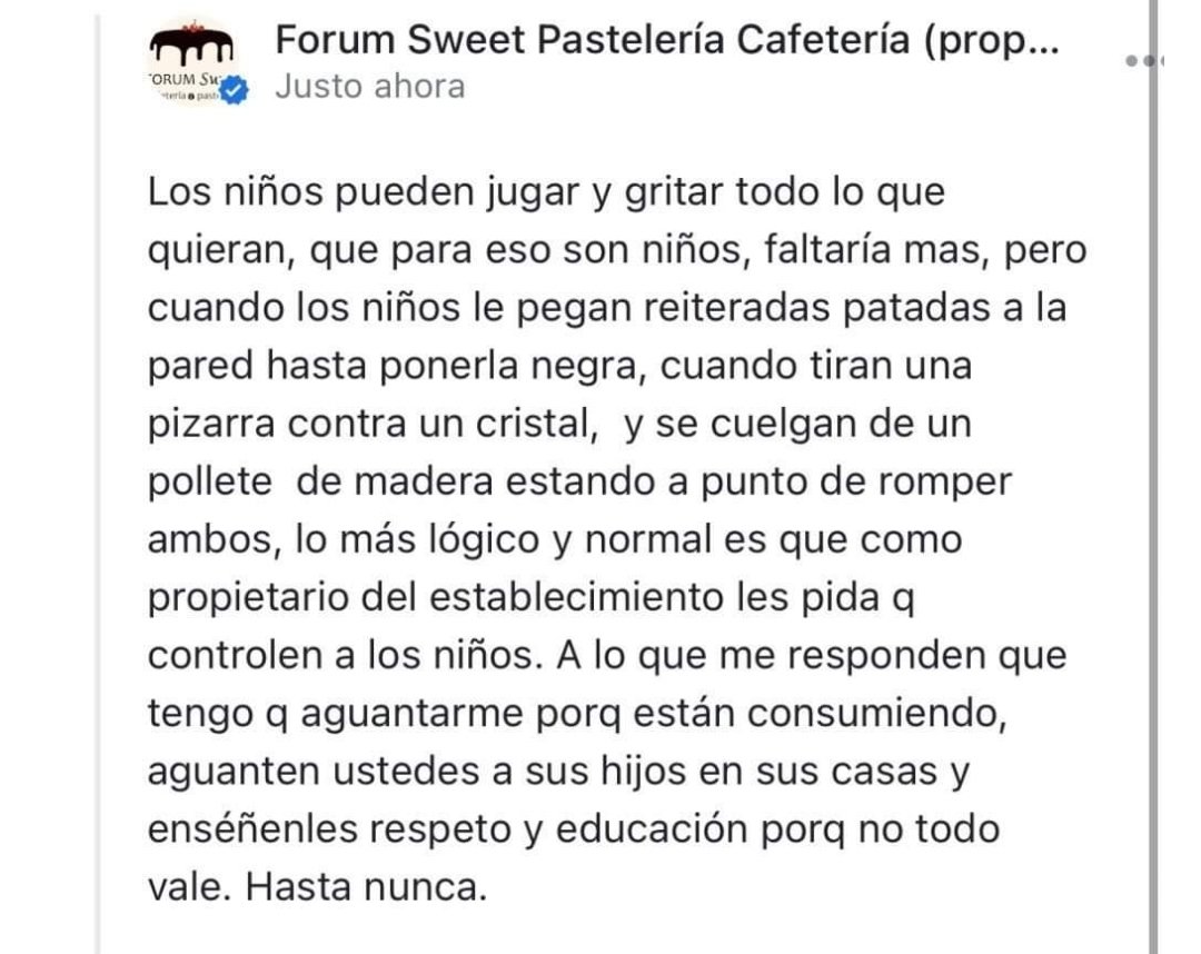 soycamarero's tweet image. La responsabilidad como padres no la dejéis en la puerta del restaurante.