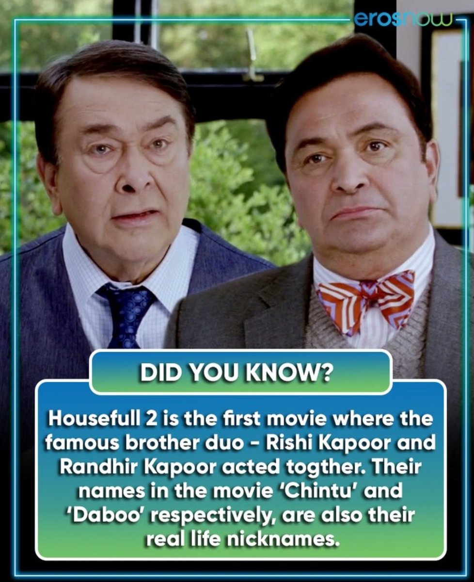 RishiKapoorFC1's tweet image. Watch #Housefull2 on @ErosNow today