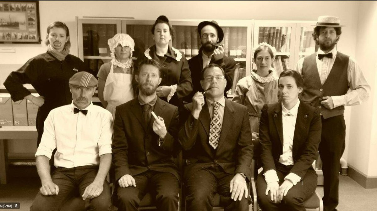 <a href="/CefasGovUK/">Cefas</a> oceanographer of 30 years Liam Fernand left today for a new role. This popped up at his leaving party; the time we stealth-swapped one of the antique photos. It hung undiscovered for about 2 years. I think we nailed the 1880s <a href="/Clem2012Garcia/">Clement Garcia</a> <a href="/AceSkene/">Skene Marine</a>