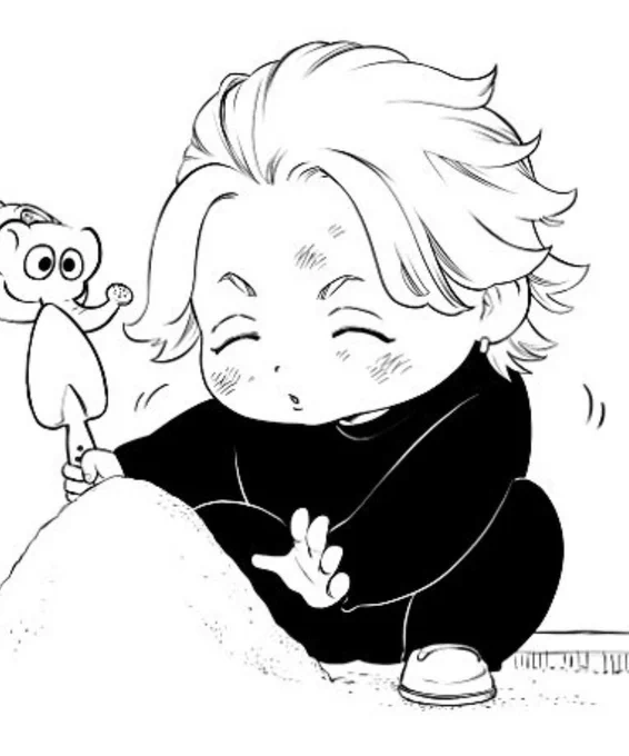 まさかの今日のちび兄弟、不覚にも同じ顔描いてた🤣 