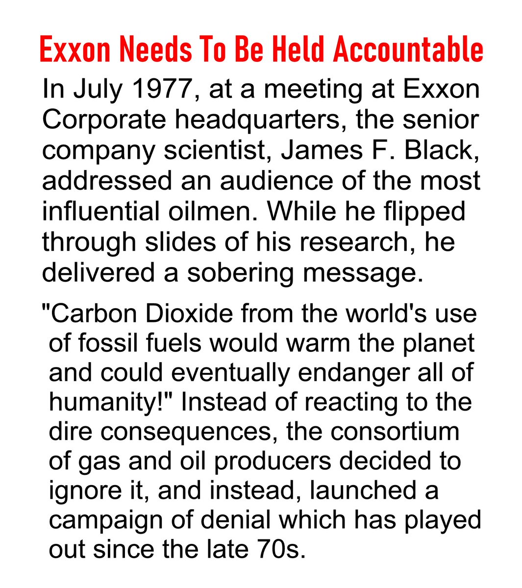 GaryCarsonDezn's tweet image. The Truth About Climate Change &amp;amp; Denial. @exxonmobil  executives knew in the late 70s about climate change but did nothing about it. @DOJPH and @JudiciaryGOP  should launch an investigation into Big Oil's deception and the consequences of killing our planet. #ExxonLied