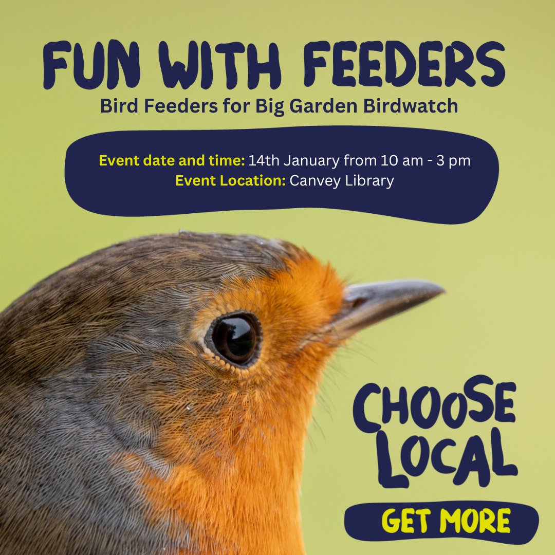 chooselocalCP's tweet photo. BugLife are hosting a Fun With Feeders crafts session at Canvey Library this Saturday from 10 am – 3 pm, To find out more visit https://t.co/4H5DSzY8iR https://t.co/ZYs5WO7X0T