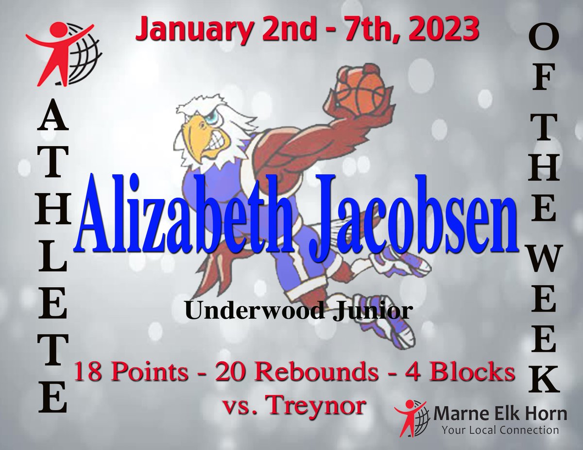 Wtv Athletes of the Week: Underwood's Alizabeth Jacobsen, Jack Vanfossan, &amp; Maddox Nelson! <a href="/EagleActivities/">Underwood Eagles</a> <a href="/theU_boys_hoops/">Underwood Boys Basketball</a> <a href="/UHS_GBB/">Underwood Girls Basketball</a>