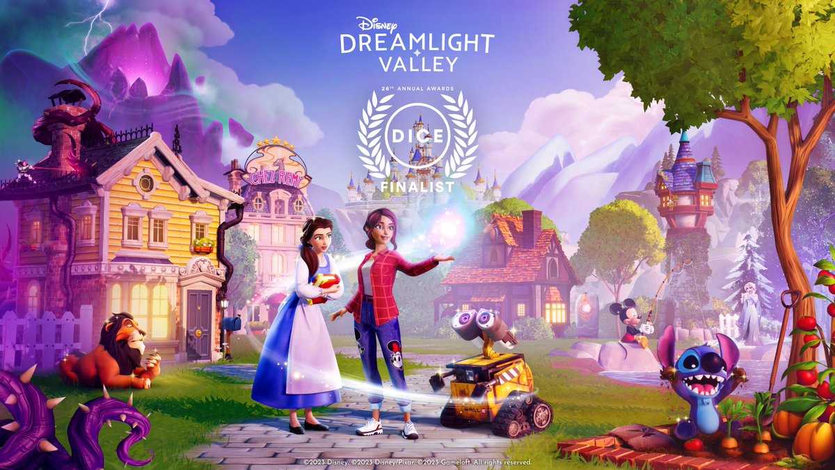 We’re beyond thrilled to share that Disney Dreamlight Valley has been nominated as a finalist for Family Game of the Year at this year’s #DICEAwards!

Thank you, @Official_AIAS. It’s an honor to be included alongside so many magical games ✨