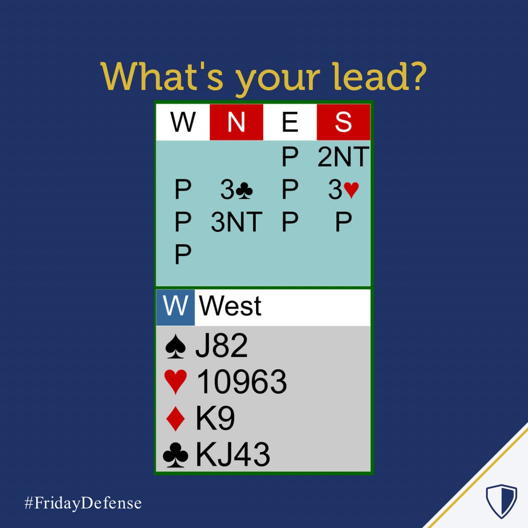 BridgeBase's tweet photo. What’s your lead?

#FridayDefense #playbridge #bridgebase #contractbridge https://t.co/4gDnr7vyEg