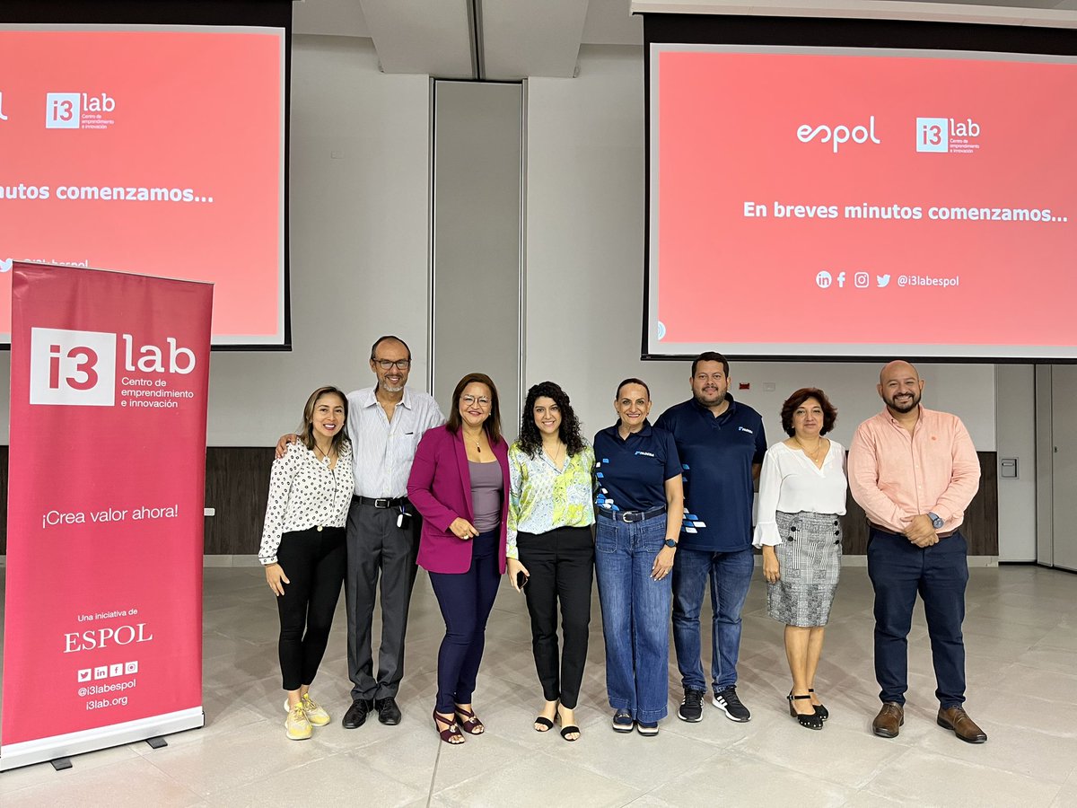 i3labespol's tweet photo. Inicia la final del desafío de innovación #DreamCans junto a #FADESA, hoy 3 equipos finalistas conformados por estudiantes de @espol presentan sus propuestas de solución a la problemática planteada por la empresa.
#CreaValorAhora https://t.co/KU0kLxEGvm