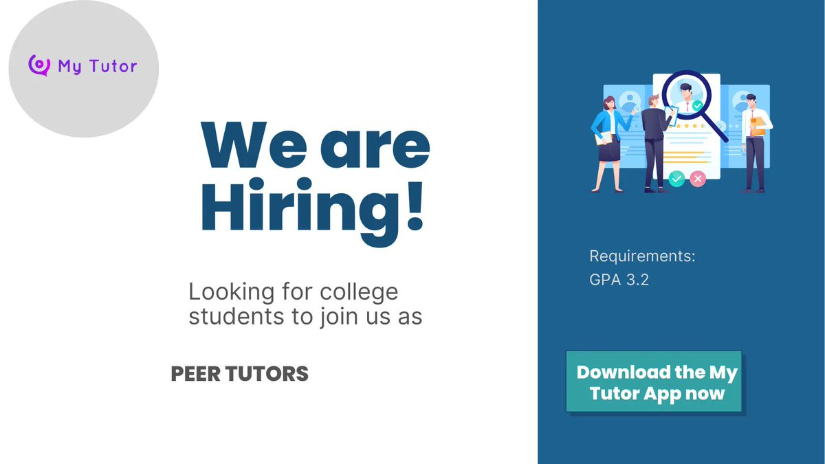 trymytutorapp's tweet image. Join us to earn in your spare time, click on the below link to download the app
buff.ly/3GybcOu 

#downloadapp #mytutorapp #hiringapp