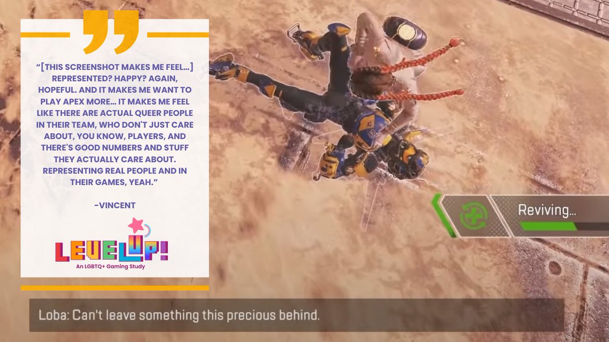 INQYR_'s tweet photo. The purpose of the LEVEL UP! study is to investigate the #LGBTQ+ representation (or lack thereof) in video games and how that may influence the identity development or well-being of LGBTQ+ gamers.

We would love to hear from you! To participate head to https://t.co/ma7pBuFNCr https://t.co/lEOOe3OxJU