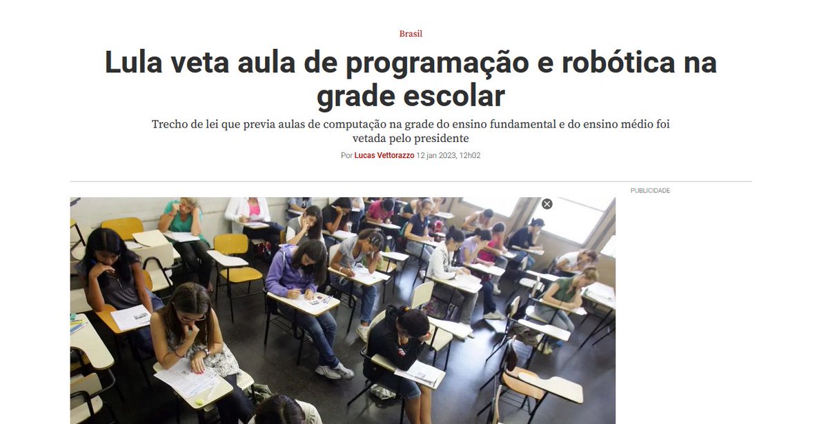 lixeletto's tweet photo. Bora falar sobre esse veto do Lyla à aula de programação e robótica antes de cair na bolha tech de gente que adora falar de ler documentação mas aparentemente odeia ler as fontes?

TL:DR O veto é pq essa definição conflitava com a forma de incluir disciplinas na BNCC https://t.co/OU7OZ6GNEw