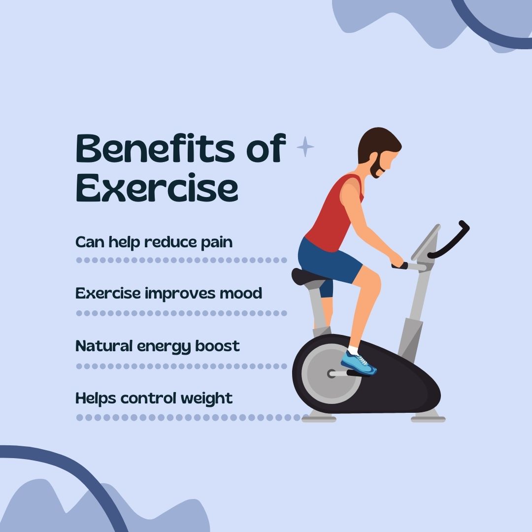 Exercise is excellent for several reasons, including building strength, which can help reduce chronic pain. Chiropractic is another way to manage pain!