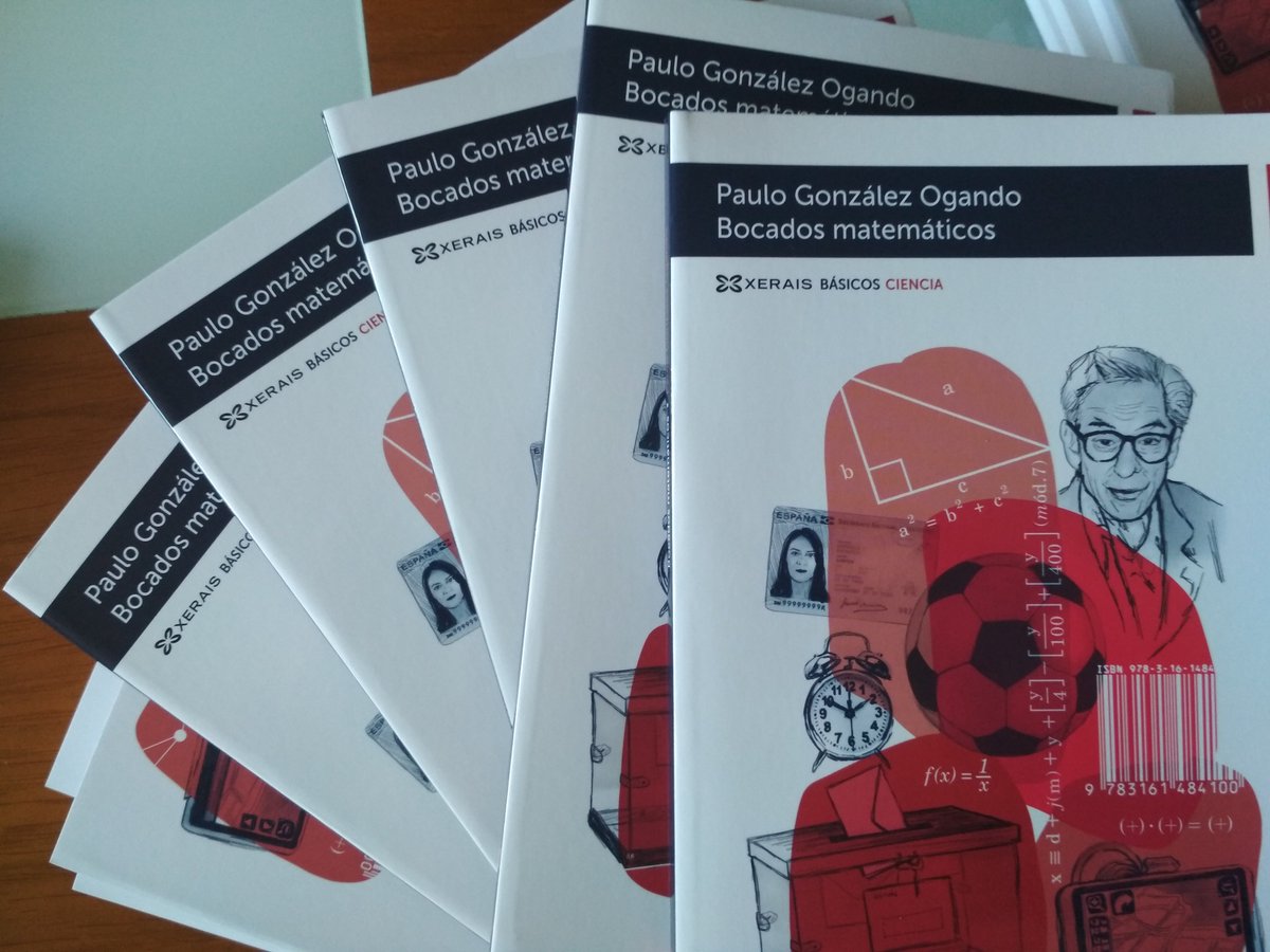 compaseregra's tweet photo. Hoxe hai xusto un ano que recibín na casa os primeiros exemplares do meu libro #BocadosMatematicos, grazas a @Xerais e a súa colección #BasicosCiencia.
Segue igual de vixente que entón, así que aínda estades a tempo de ir á vosa libraría de referencia para facervos con el 😊 https://t.co/lNieGu1xez