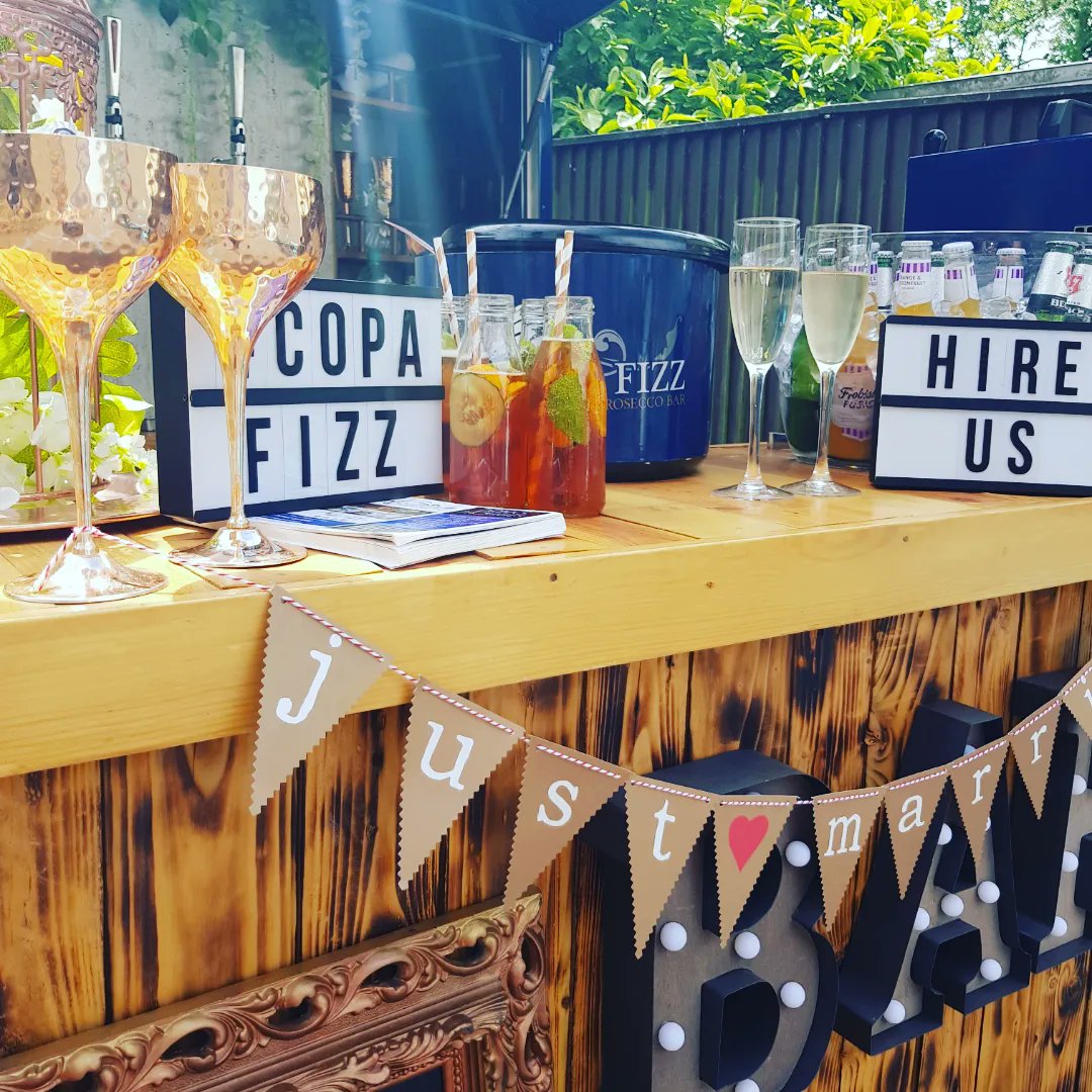 CopaFizz's tweet photo. Celebrating at home, at the village hall,  down on the farm, in a marquee of tipi #lancashire #barhire #Proseccovan #Ginbar https://t.co/VmBS0ZIUzU