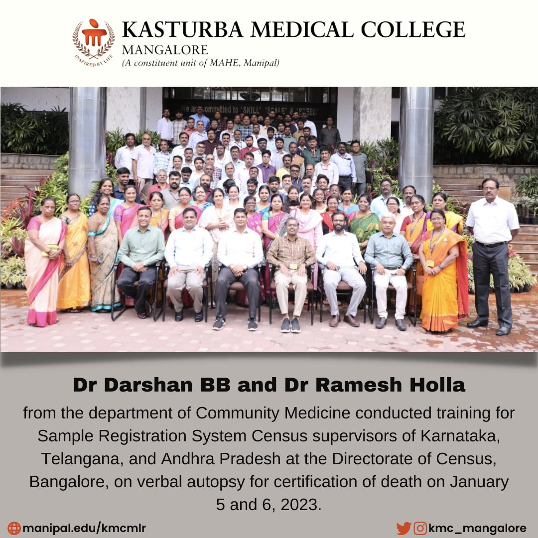 KMC_Mangalore's tweet photo. @drdarshanbb @RameshHolla @Commed_KMCMLR @MAHE_Manipal
#srs #verbalautopsy #training https://t.co/DEuLcyrO2g