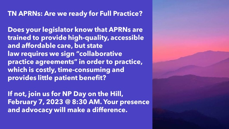 The most trusted profession. Click the link to register for TN NP Day on the Hill: eventbrite.com/e/np-day-on-th…