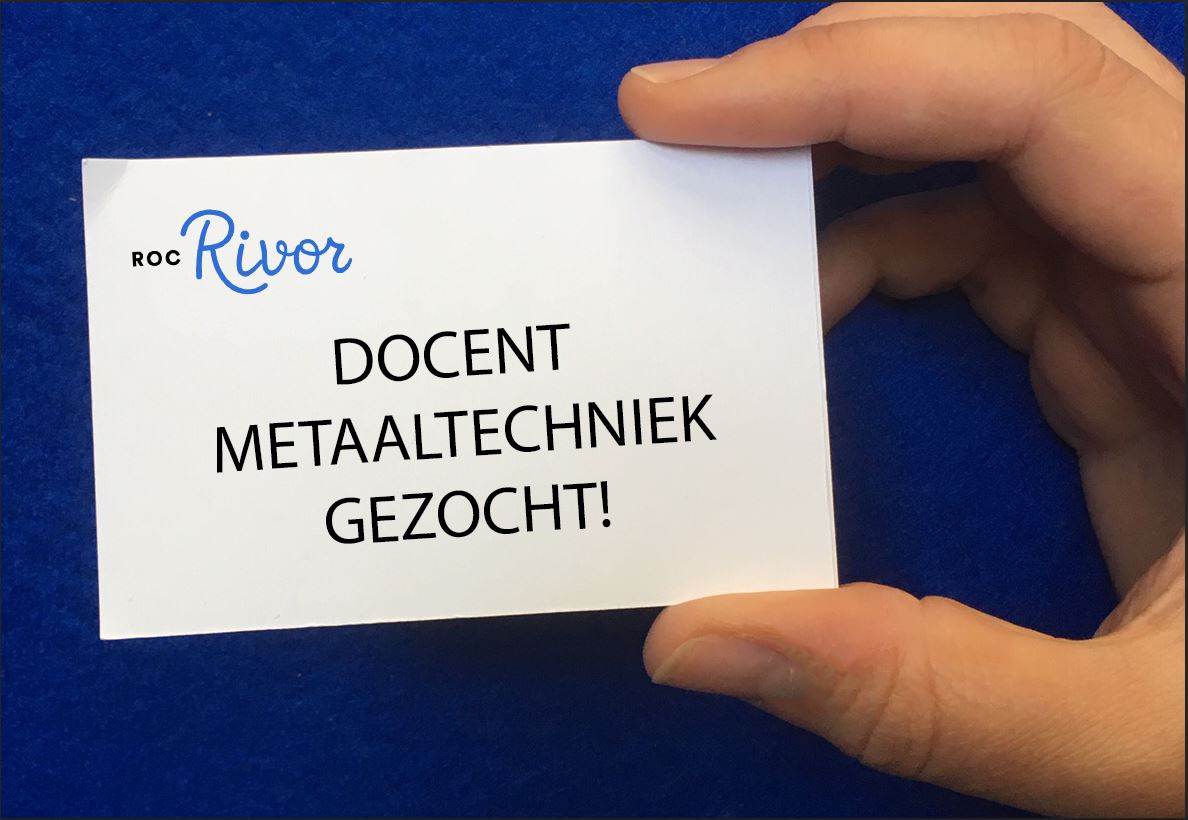 𝗩𝗮𝗰𝗮𝘁𝘂𝗿𝗲 #𝗗𝗼𝗰𝗲𝗻𝘁 𝗠𝗲𝘁𝗮𝗮𝗹𝘁𝗲𝗰𝗵𝗻𝗶𝗲𝗸 binnen de Academie voor Ambacht &amp; Technologie van <a href="/rocrivor/">ROC Rivor</a>. Ben jij, of ken jij, de collega die we zoeken? bit.ly/3ZBnf6o

#vacature #techniek  #metaaltechniek #werkeninhetonderwijs #mbo #tiel #rivierengebied
