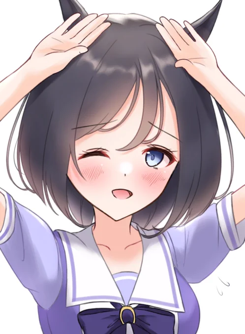 うさぎ年なのでエイシンフラッシュにうさみみポーズしてほしいrkgk(後日たぶん清書します!)#ウマ娘 #ウマ娘プリティダービー #エイシンフラッシュ 