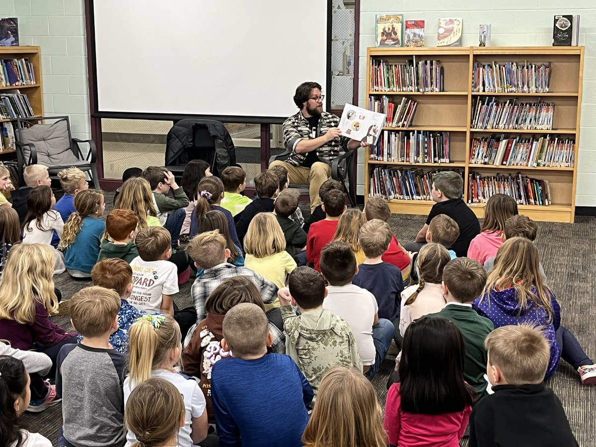 Author and Illustrator Tim Kleyn visited Bauerwood to read to our students today.  Tim was a graduate of Bauerwood and in Mrs. Cumings class!