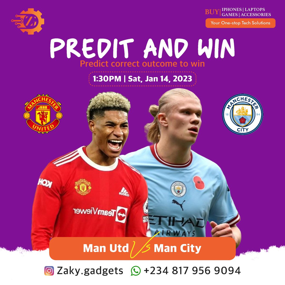ZakyGadgets (@zakygadgets) on Twitter photo Big one in the PL this weekend, As Devils face Citizens at old Trafford
Stand a chance to win cash prize again by:
Step1 : Follow <a href="/ZakyGadgets/">ZakyGadgets</a>
Step 2: Like & Retweet
Step 3 : Predict scoreline and tag 2 people in the comment section using #ZakyGadget
1st to guess correctly wins Big one in the PL this weekend, As Devils face Citizens at old Trafford
Stand a chance to win cash prize again by:
Step1 : Follow <a href="/ZakyGadgets/">ZakyGadgets</a>
Step 2: Like & Retweet
Step 3 : Predict scoreline and tag 2 people in the comment section using #ZakyGadget
1st to guess correctly wins