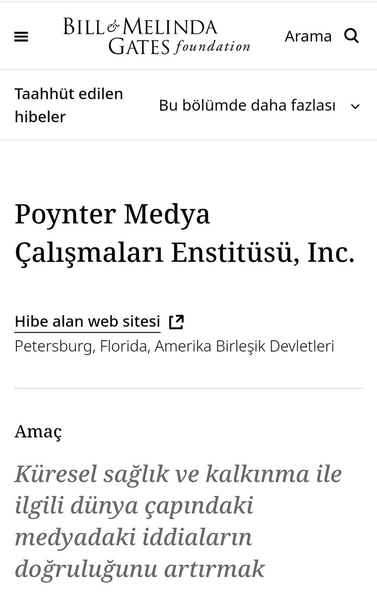 @teyitorg 'Biz teyit.org olarak Gates Vakfı'nın bünyesindeki Poynter'in Türkiye'deki şubesiyiz. Gates Vakfı'nın tayin ettiği İlkeler Kılavuzu'na uymak mecburiyetindeyiz. Gates Vakfı'nın çıkarlarını her şeyin önünde tutmak için bu kılavuzu rehber ediniriz.' Sahtekârlar sizi.