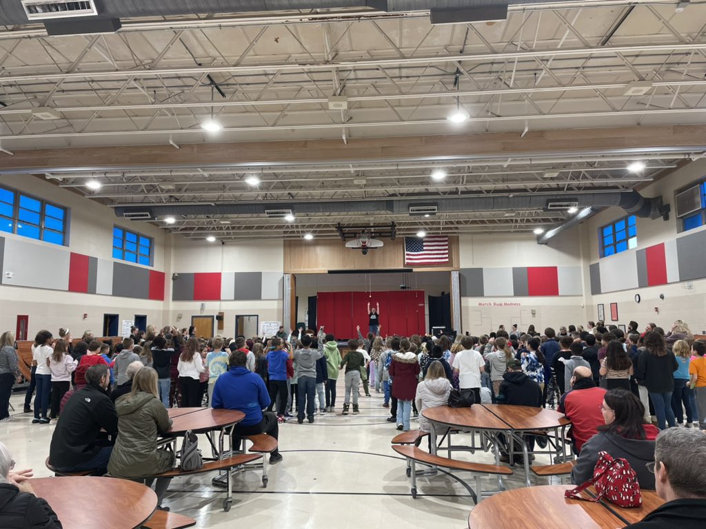 drsefrit's tweet photo. Spending my Friday morning at @monroescsd for their assembly! Lots of singing, dancing, student celebrations, and… THE TEACHER OF THE YEAR AWARD! Congratulations Lori Shipman! https://t.co/dIkPVwXvwV