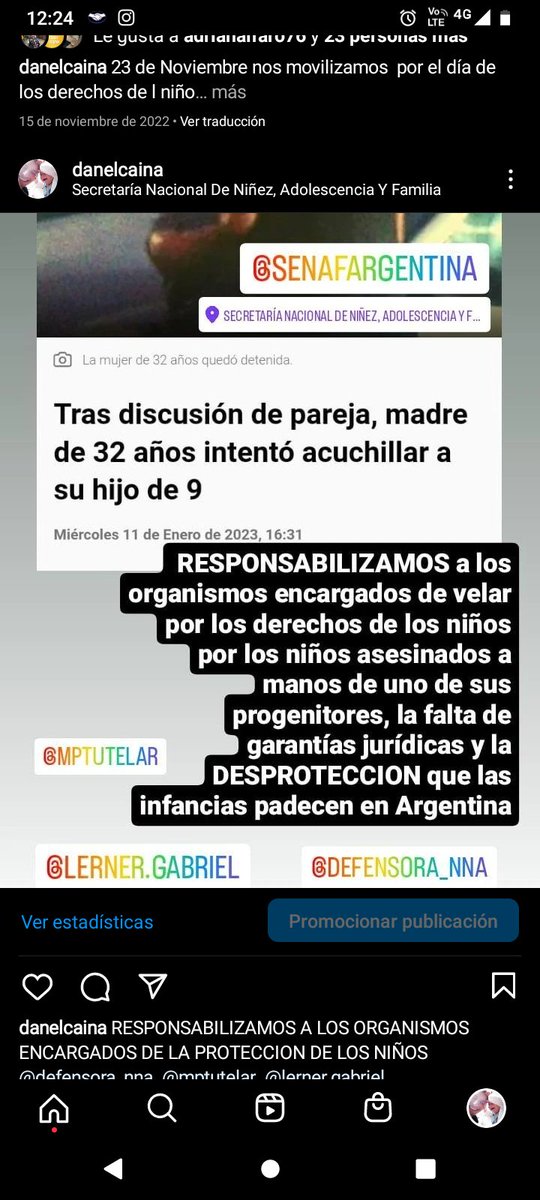 CainaDanel's tweet photo. RESPONSABILIZAMOS A LOS ORGANISMOS ENCARGADOS DE LA PROTECCION DE LOS NIÑOS @defensora_nna @MPTutelar  @lernergabriel  @SubseNinez  POR LOS FELICIDIOS Y LA DESPROTECCION DE LAS INFANCIAS EN ARGENTINA 🇦🇷⚖️ https://t.co/XWyZbDVqVG