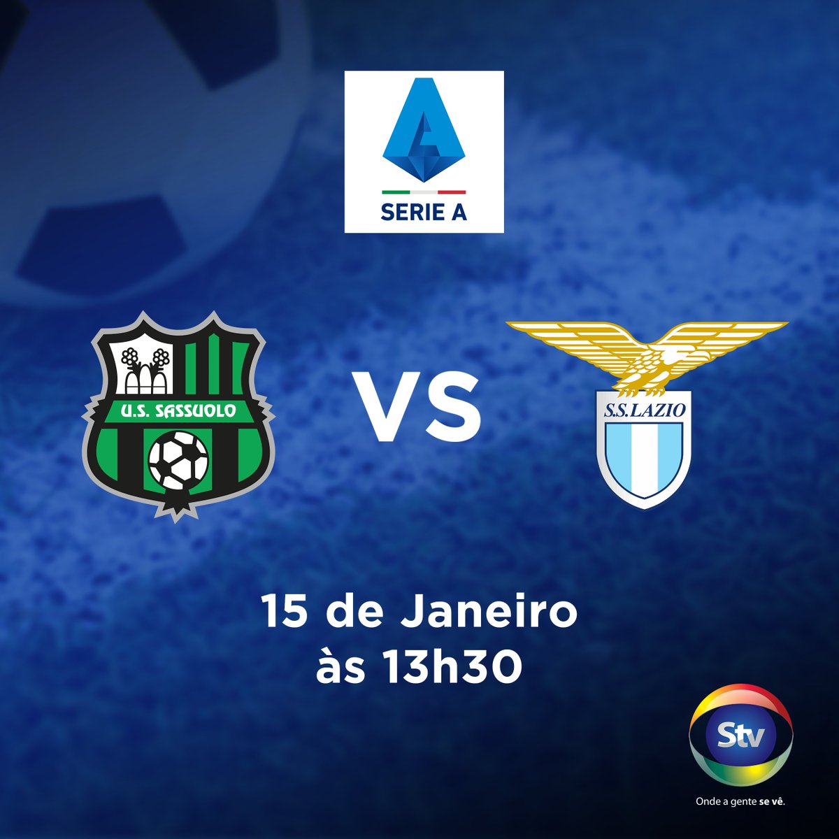 soicotelevisao's tweet photo. Este domingo, o Sassuolo recebe a Lazio, em jogo da 18ª jornada da Serie A. Qual das equipas conquistará os três pontos?
Acompanhe, às 13h30, aqui na sua Stv.
#Stv #Soicotelevisao #StvPlay #SerieA #GrupoSoico https://t.co/P2eeeud9DD