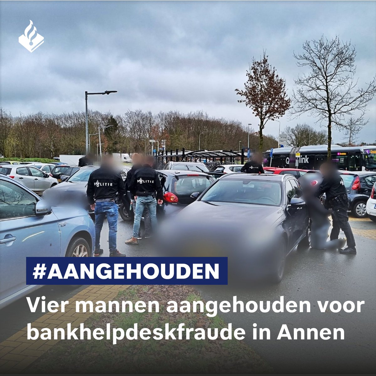 Nepbankmedewerkers lichtten gisteren op sluwe wijze een 82-jarige vrouw uit #Annen op. Haar rekening werd geplunderd. Vier verdachten zijn dezelfde middag op heterdaad aangehouden. Mogelijk hebben de verdachten eerder bankhelpdeskfraude gepleegd politie.nl/nieuws/2023/ja…
