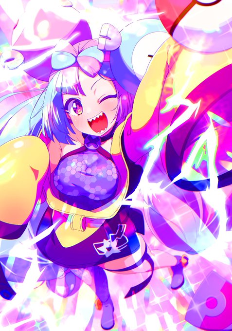 彩度100でも個人的には全然アリ
#絵を彩度100にすると超派手 