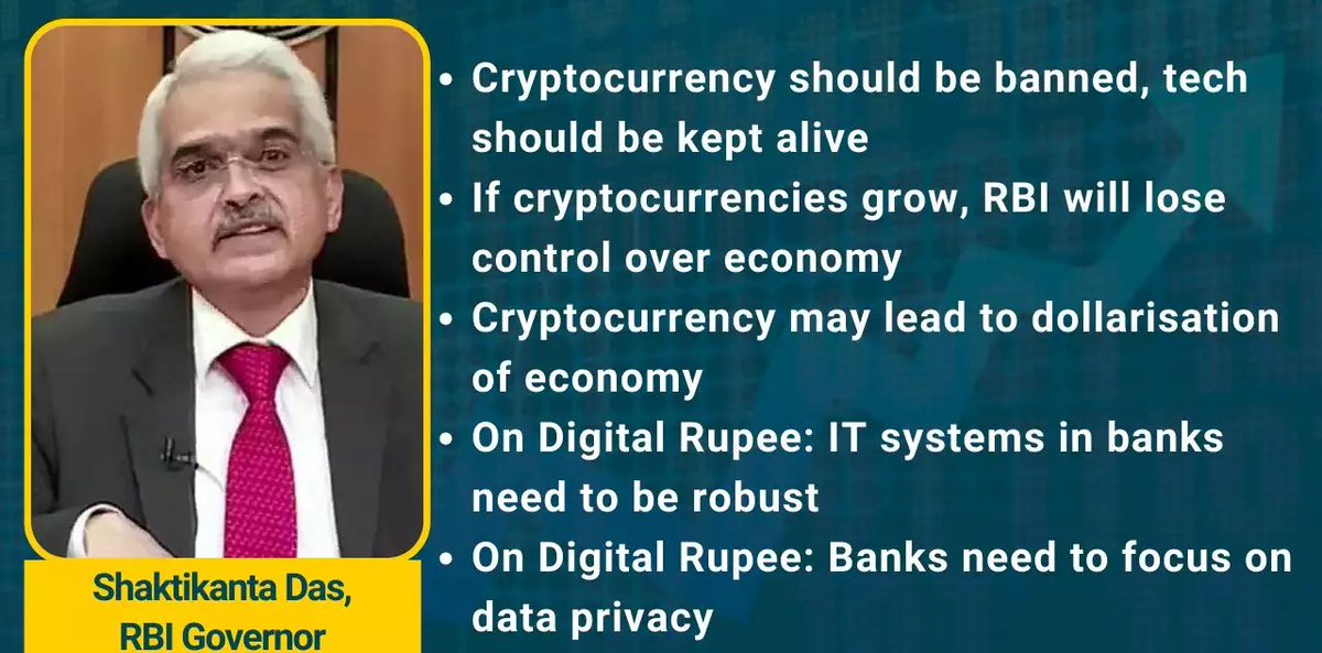earnwithsapna's tweet photo. Statements by RBI Governor on #Crypto today 👇 https://t.co/d16ephRAtJ