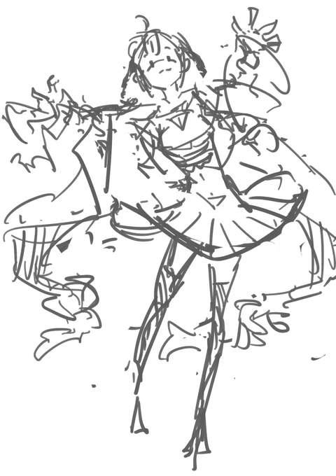 ホワイトミク描くの疲れたからあかりちゃんの落書き(これをあかりちゃんと言い張る勇気) 