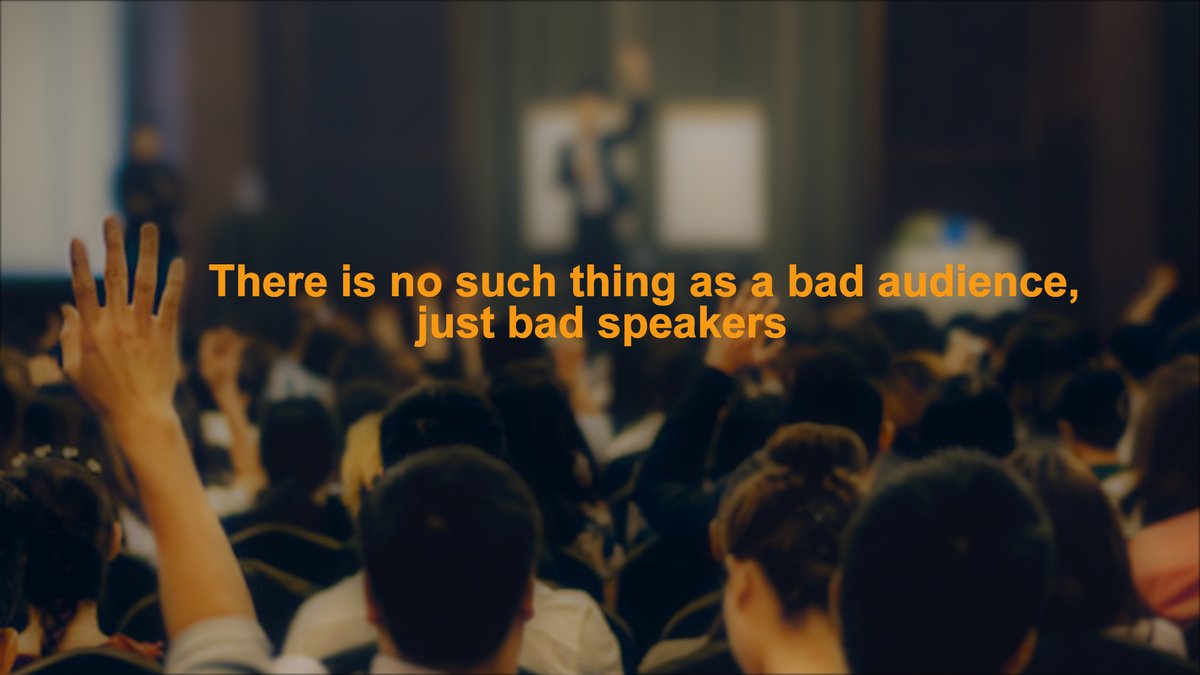 The Navy Seals say, 

“There is no such thing as a bad team, just bad leaders.”

The saying can be translated into audiences. 

None of them are bad…or good. They are a direct reaction to the ability of the speaker. 

Let's stop blaming the audience and work on our skills.