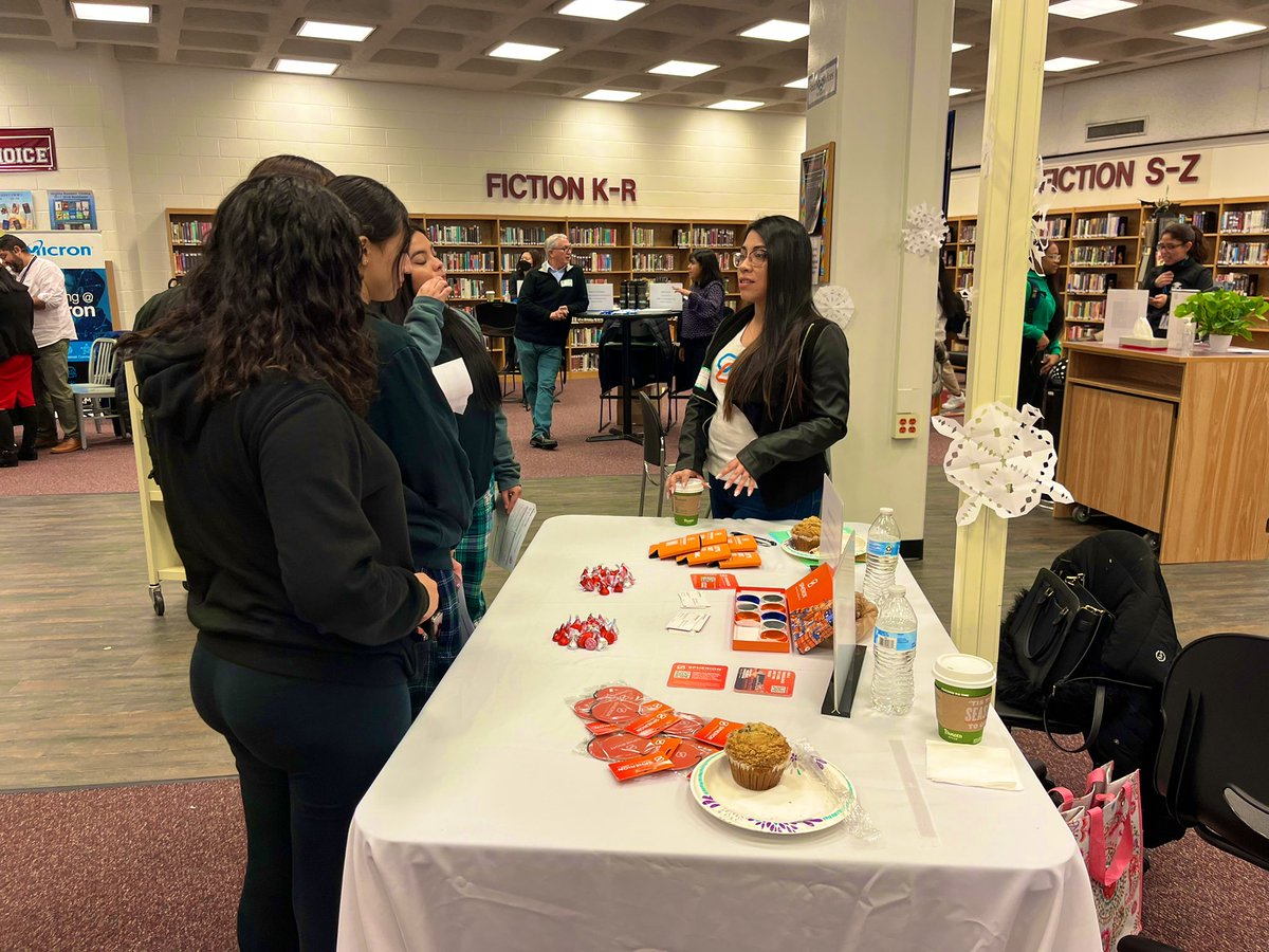 URHSLibrary's tweet photo. The ESOL Career Fair was a big hit today! Students learned about potential opportunities after high school from local professionals. #PWCSNews https://t.co/BLDEyn1CXF
