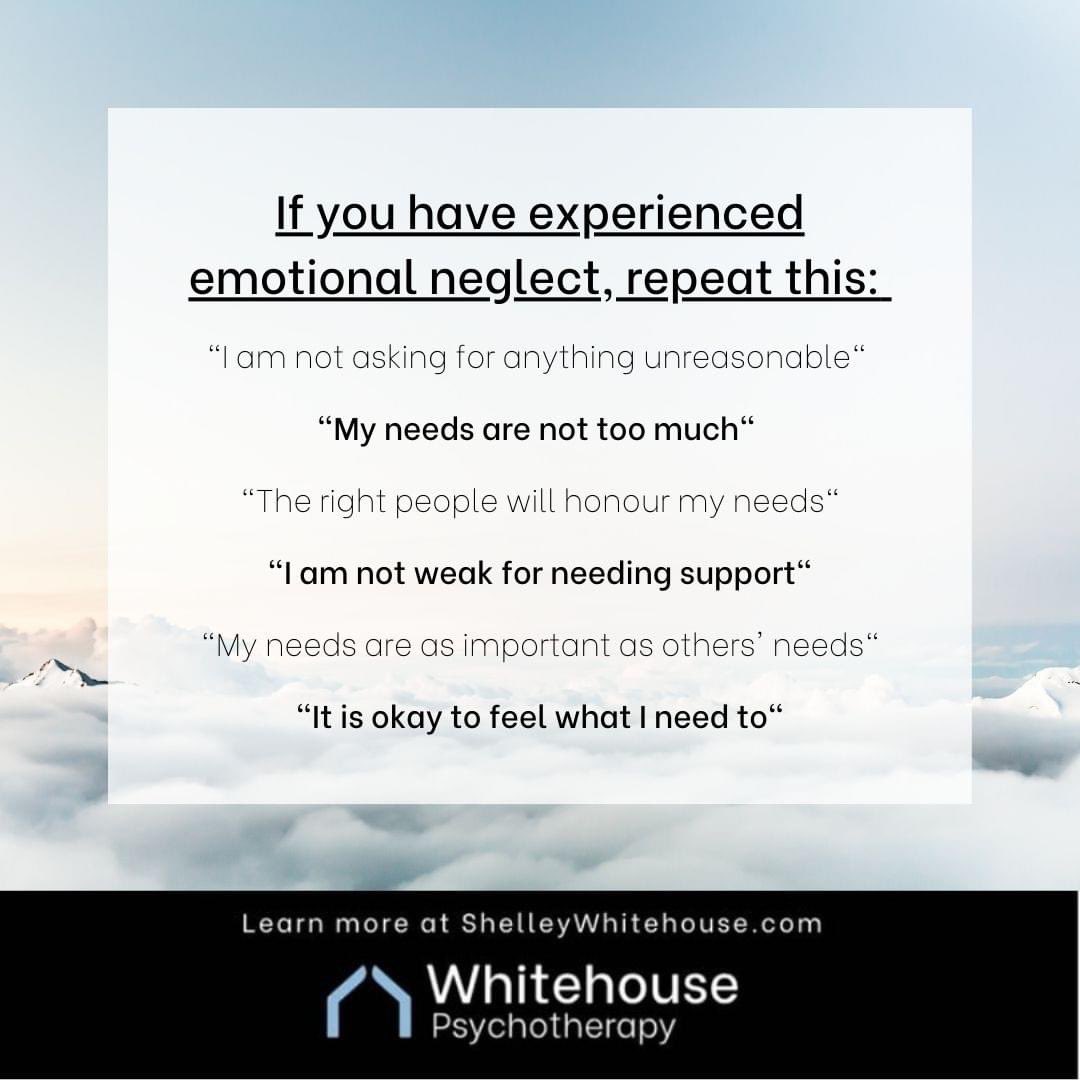Psychotherapyw9's tweet photo. When we have been neglected, we often begin to believe that our needs, feelings, and opinions mean nothing. When you feel this way, use these as your mantra!

#Psychotherapy #Therapy #MentalHealth #Toronto #TorontoTherapy #Therapist https://t.co/Jx9PYq9RRv