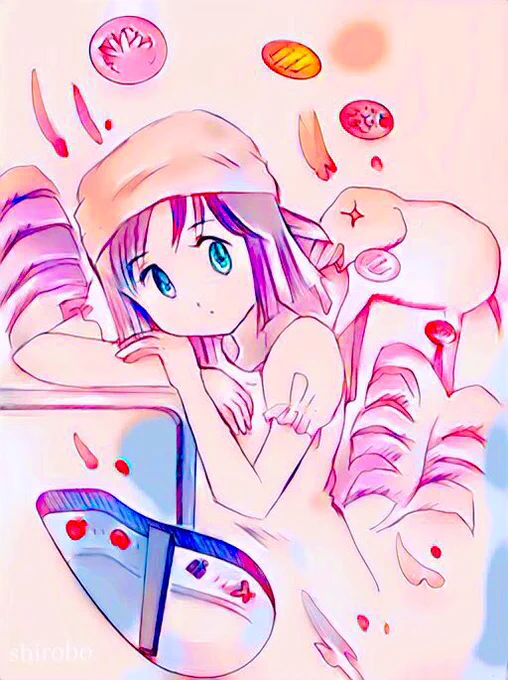 アレ?思いのほかイイ? #絵を彩度100にすると超派手 