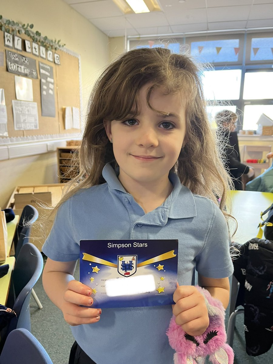 Well done to our first Simpson Star of 2023 for putting in a special effort with her writing 😊✨ well done!