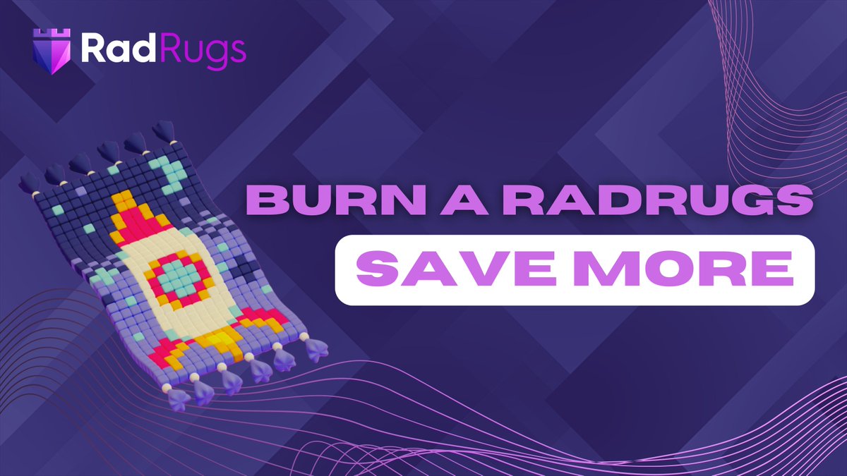 radrugs_io's tweet image. Not only does buying our NFT give you holders benefits and an amazing community to be in, it also lets you save more on our service offerings 👀

Here at RadRugs, we run an initiative that highlights the symbiotic relationship between RadRugs, the business, and our community.