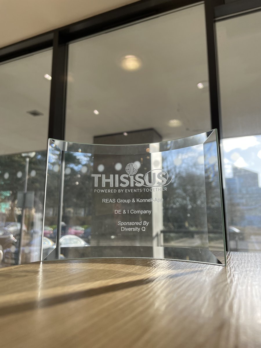 REASGroup's tweet photo. Proud winners of the Diversity, Equity, and Inclusion award at the @ThisIsUsConf #AwardsCeremony. 

Well done to Meena Chander for putting on such a tremendous event. It was a wonderful evening in a room filled with greatness. https://t.co/reCPPglfUr