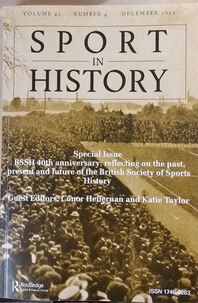 malcomaxx's tweet photo. There's been an e-copy for a while, but there's still the frisson on seeing a piece in print, as I try to make sense of #coloniality, #empire, and historiographies of British sport @BritSportHisSoc #whiteness #redaction #PotentialHistory https://t.co/pq39mvLyM9 https://t.co/UBwrFTJUyG