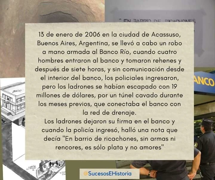 ESucesos's tweet photo. Un día como hoy, el robo del siglo 

#UnDiaComoHoy #Efemérides #SabiasQue #EFEMÉRIDE #Argentina #Robodelsiglo #Robo https://t.co/TjQ6SDmWaI