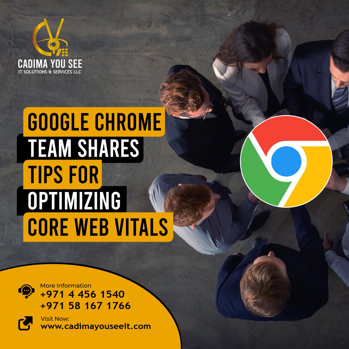 Google Chrome Team Shares Tips For Optimizing Core Web Vitals!

For More details Call/WhatsApp at +971 58 826 9044 | Email info@cadimayouseeit.com

#cadimayouseeit #GoogleChrome #googleupdates #GoogleUpdates2023 #GoogleMaps #marketing #branding #digitalmarketingagency