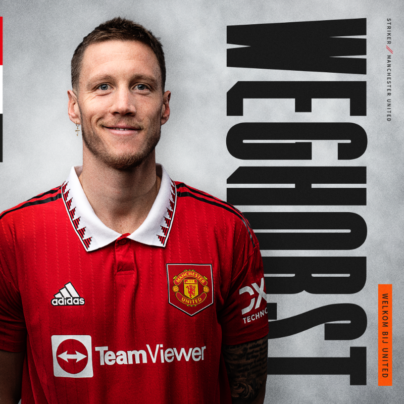ManUtd's tweet photo. It's official: Wout Weghorst is a Red! ✍️🔴

#MUFC